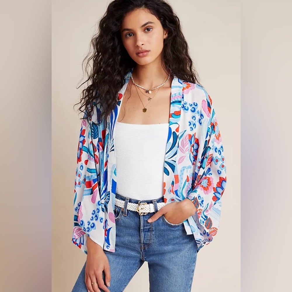 Anthropologie Paisley Cropped‎ Kimono